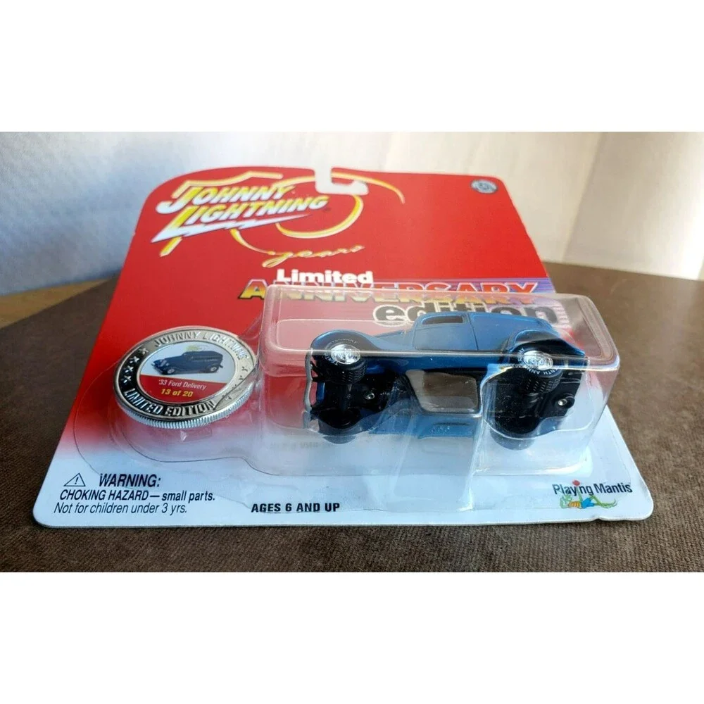 2004 Johnny Lightning '33 FORD DELIVERY Blue 10 YEARS LIMITED EDITION REAL RIDER